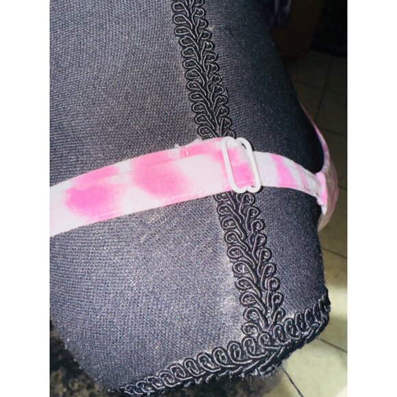 Torrid Pink Tie Dye Challis Handkerchief Dress Tie Back Sz 12/0 Scoop Neck Lined - Picture 7 of 11